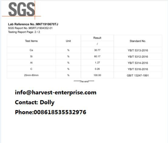 Kugwiritsa Ntchito Silicon Calcium Alloy